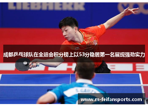 成都乒乓球队在全运会积分榜上以53分稳居第一名展现强劲实力
